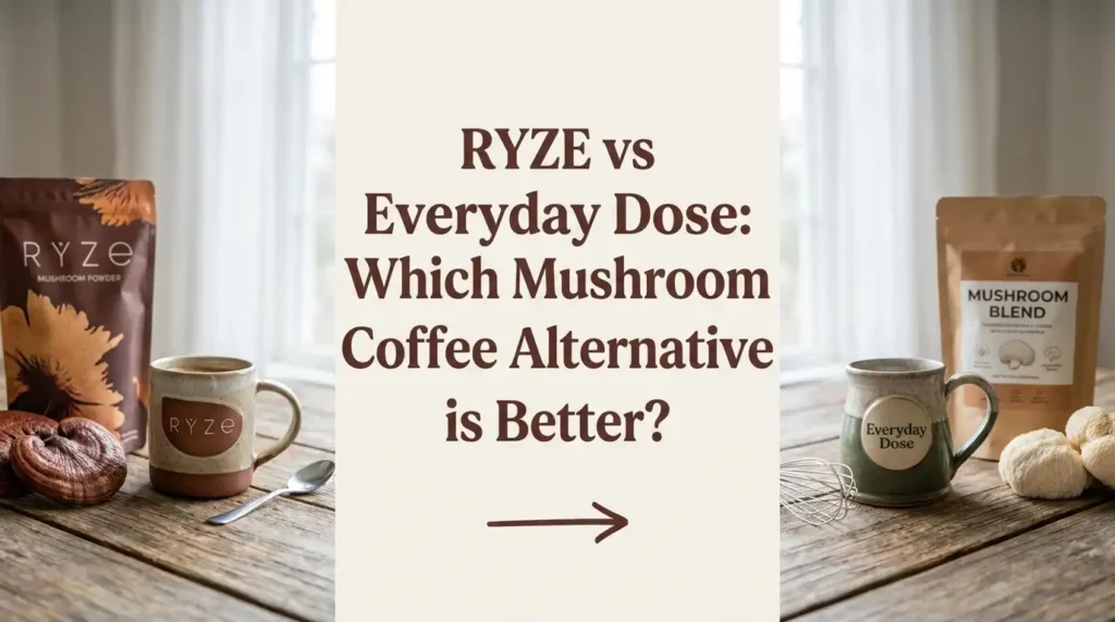 RYZE vs Everyday Dose: Which Mushroom Coffee Alternative is Better?
