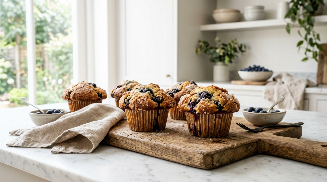 Blueberry Muffins | Soft, Moist & Bakery-Style Recipe