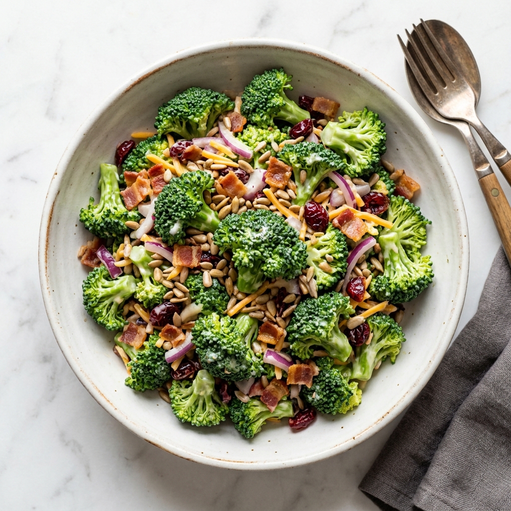 Broccoli Salad (Creamy, Crunchy & Easy 15-Minute Recipe)