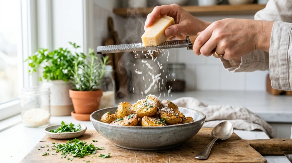 Air Fryer Garlic Parmesan Potatoes