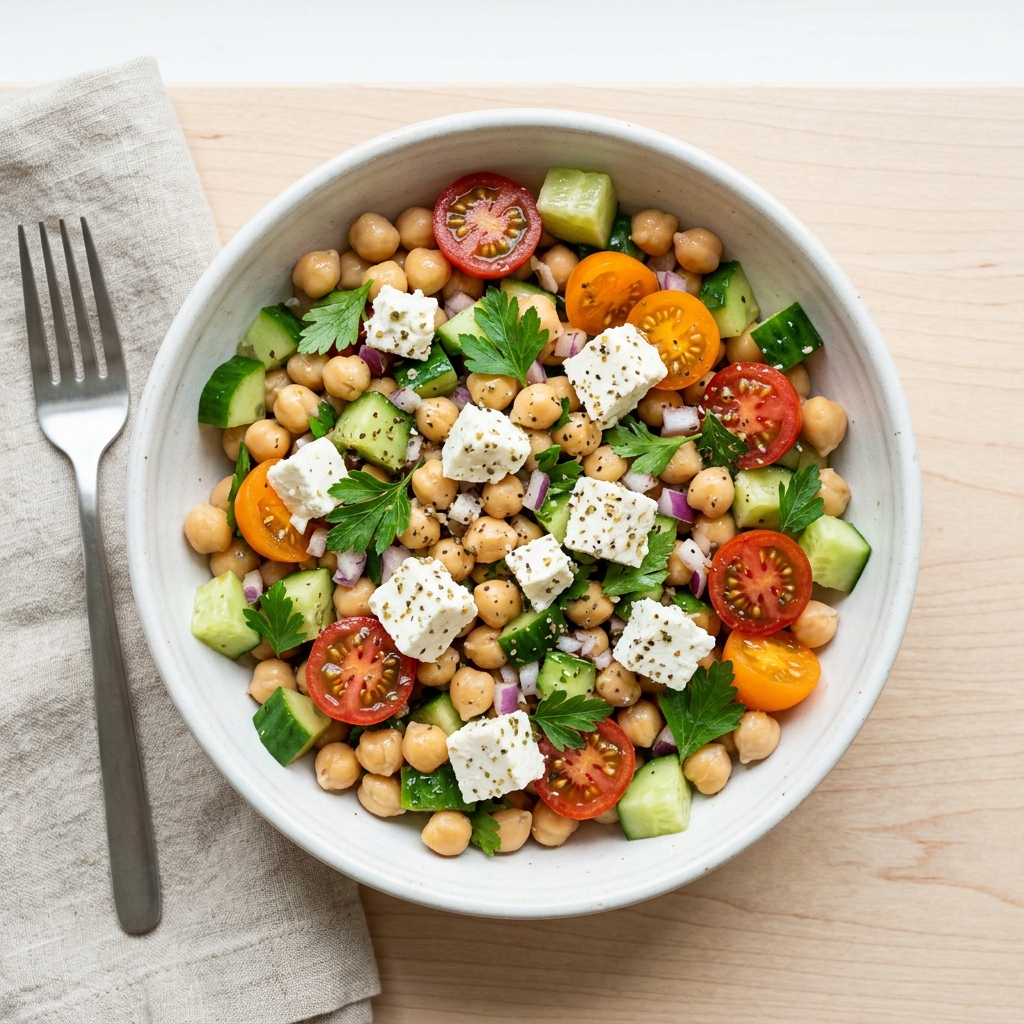 Easy Chickpea Salad (Fresh, Healthy & Ready in 15 Minutes)