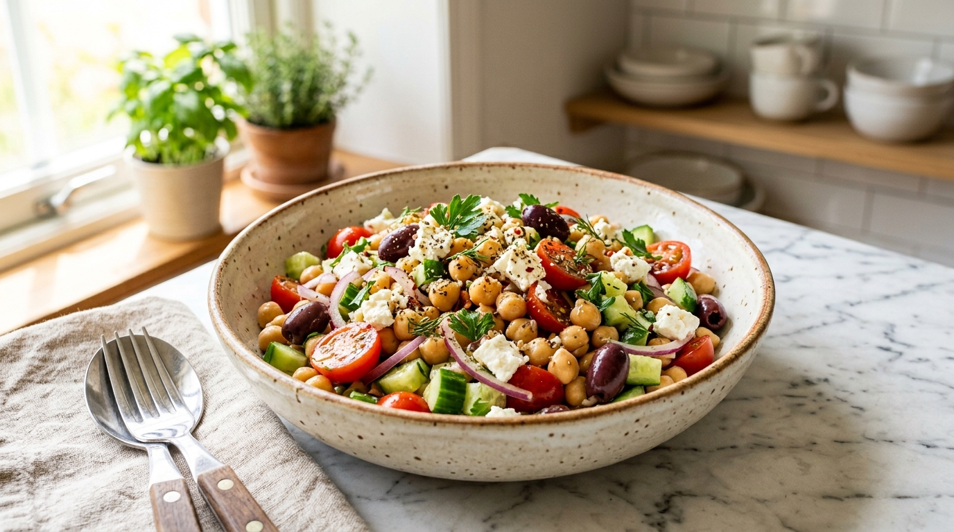 Easy Chickpea Salad (Fresh, Healthy & Ready in 15 Minutes)