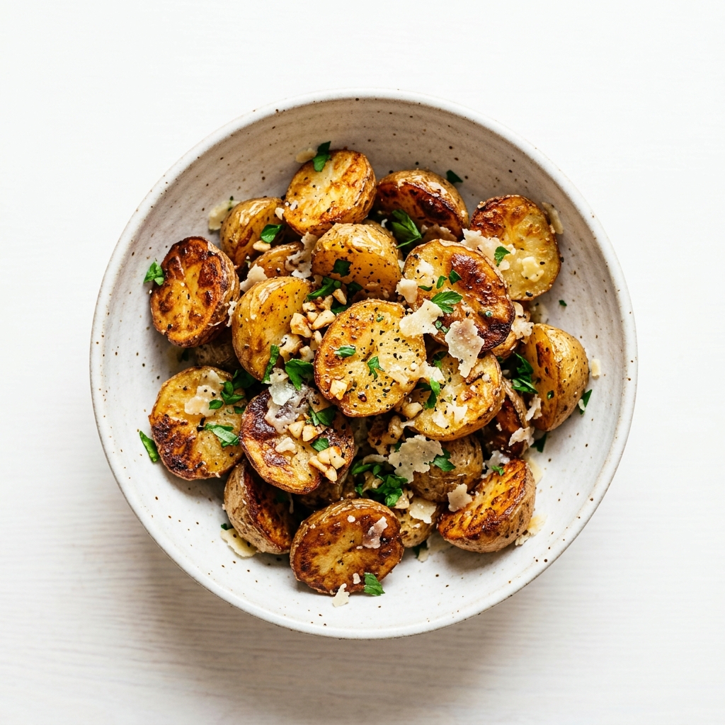 Air Fryer Garlic Parmesan Potatoes | Crispy & Flavorful