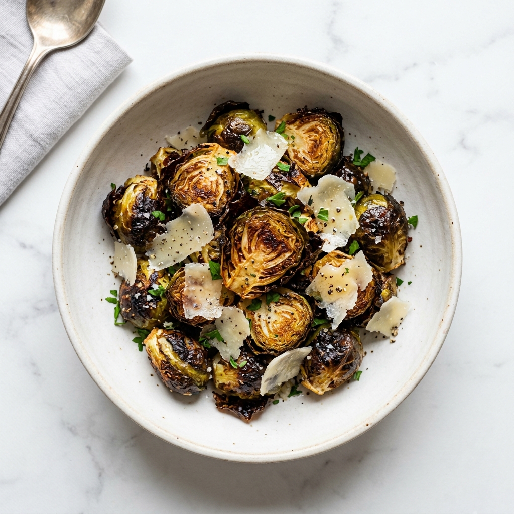 Air Fryer Brussels Sprouts | Crispy Garlic Parmesan Recipe