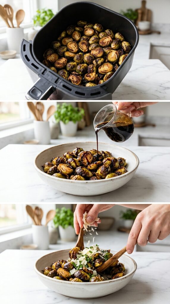 Air Fryer Brussels Sprouts | Crispy Garlic Parmesan Recipe