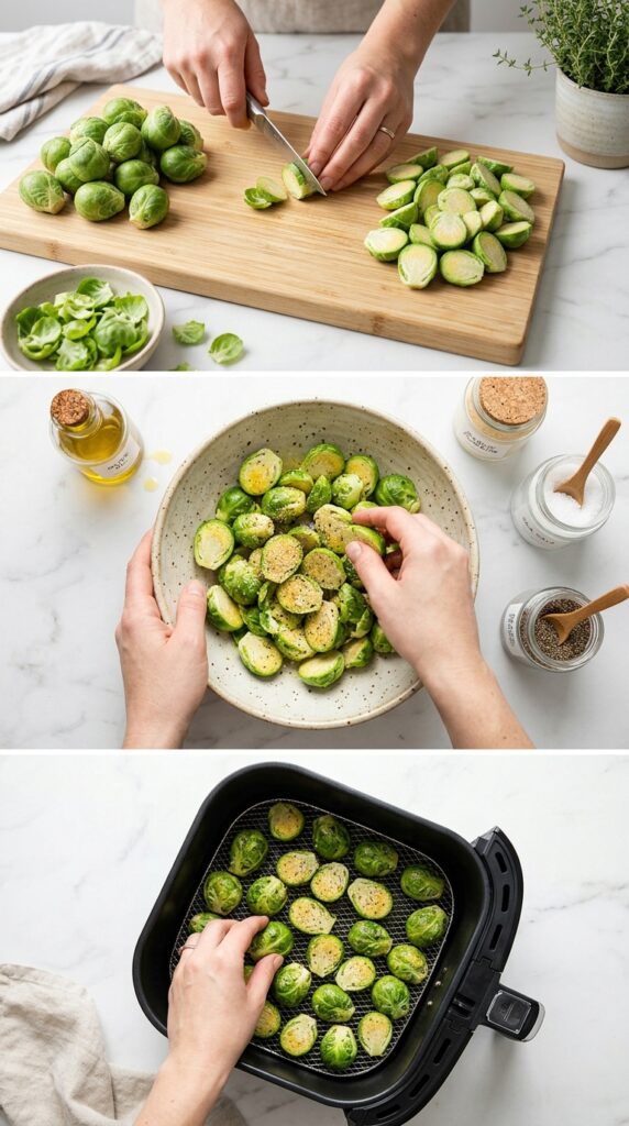 Air Fryer Brussels Sprouts | Crispy Garlic Parmesan Recipe