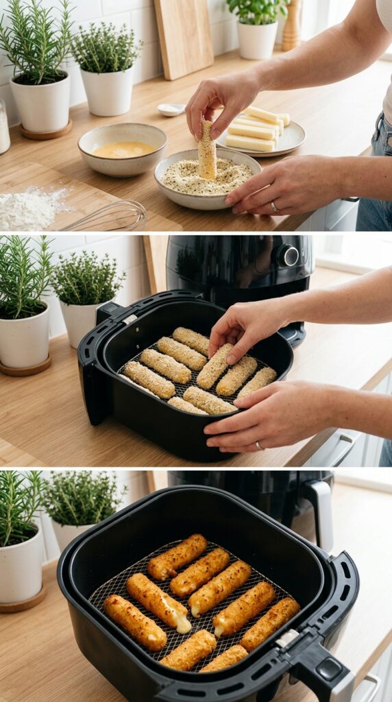 Air Fryer Mozzarella Sticks | Crispy & Cheesy Appetizer