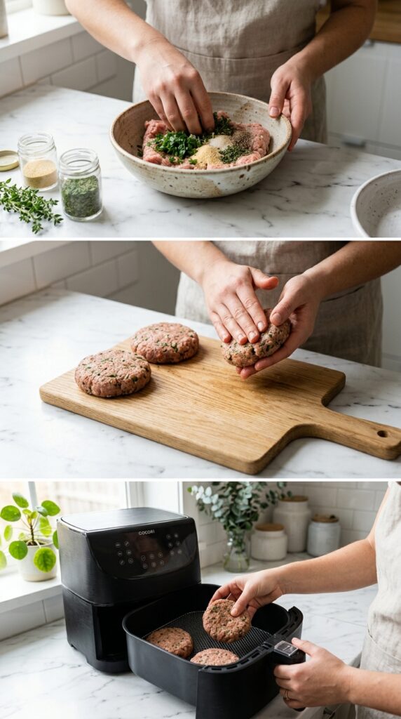 Air Fryer Turkey Burgers | Juicy & Healthy 20-Minute Recipe
