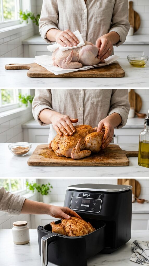 Air Fryer Whole Chicken | Juicy & Crispy Roast Chicken