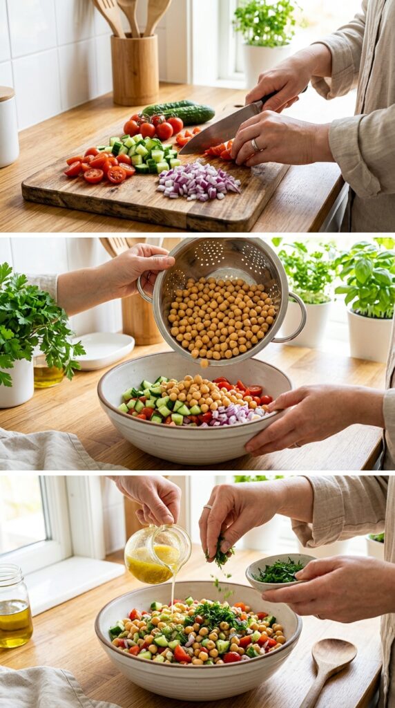 Easy Chickpea Salad (Fresh, Healthy & Ready in 15 Minutes)