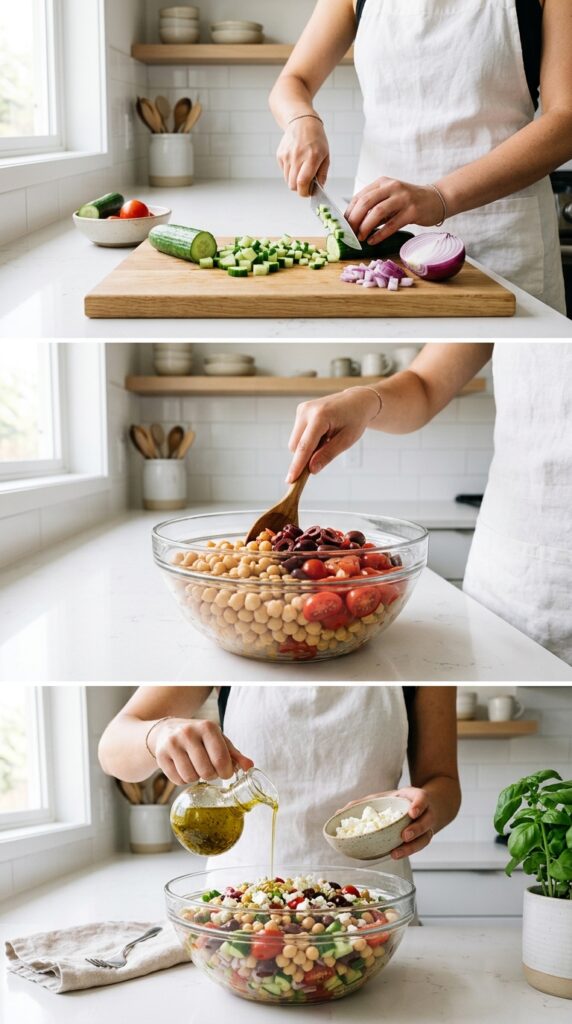 Greek Chickpea Salad | Fresh, Healthy & Easy
