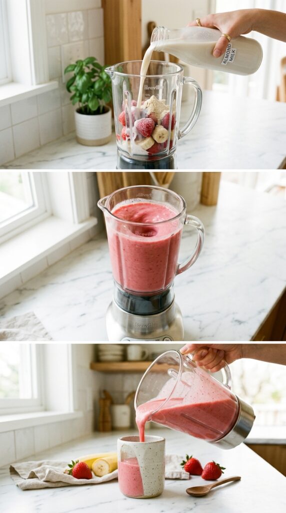 Strawberry Banana Smoothie | Easy Healthy Smoothie Recipe