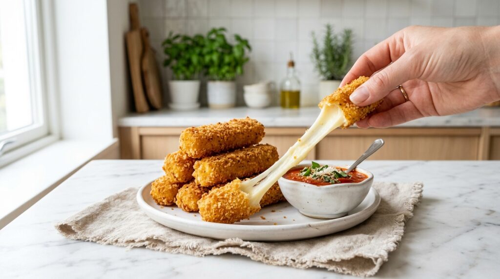 Air Fryer Mozzarella Sticks | Crispy & Cheesy Appetizer