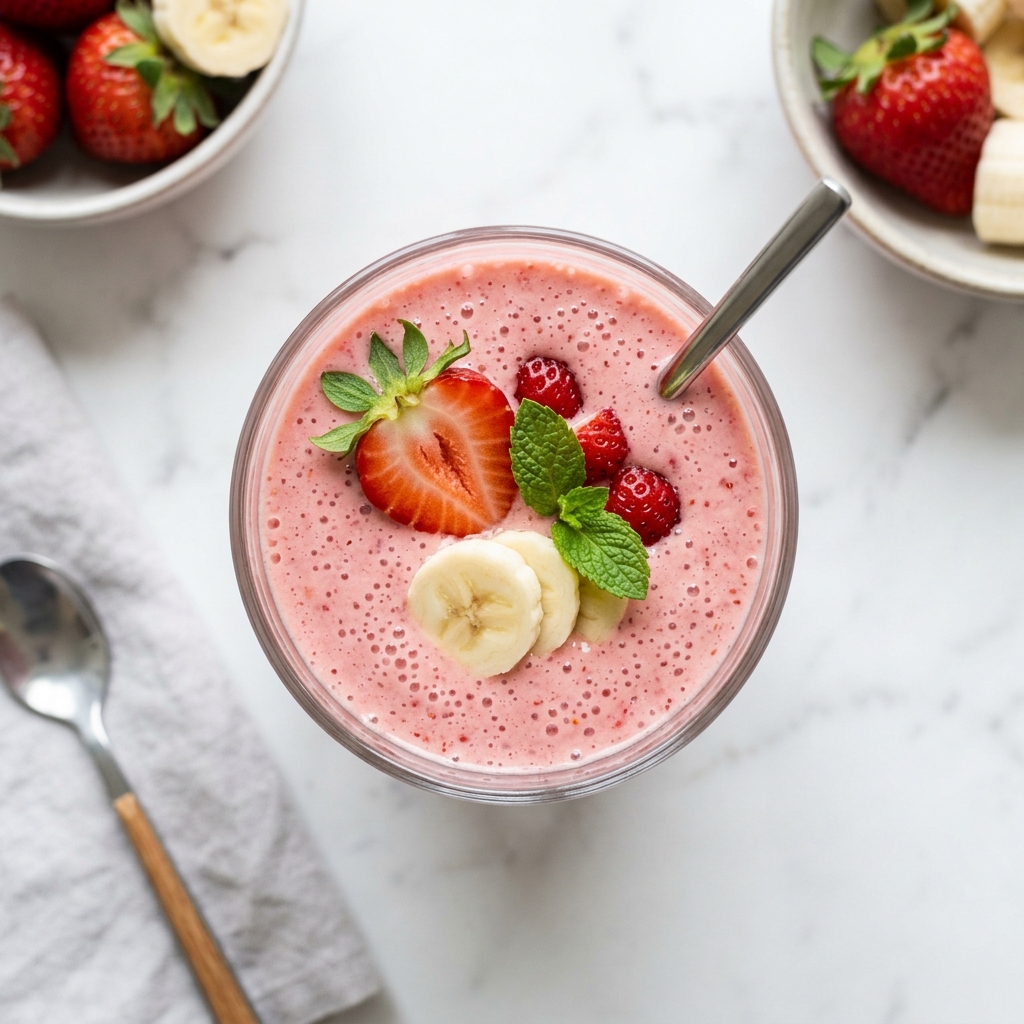 Strawberry Banana Smoothie | Easy Healthy Smoothie Recipe