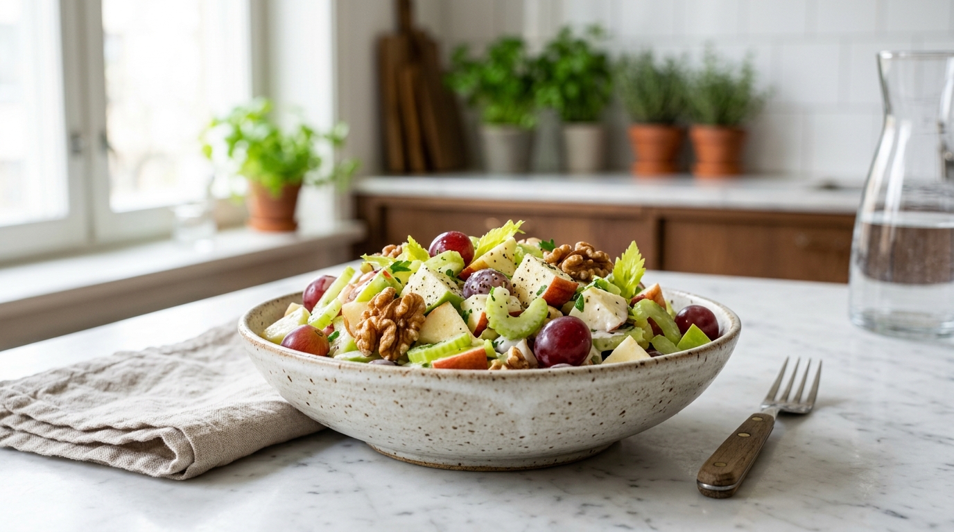 Waldorf Salad | Classic Apple Walnut Salad Recipe