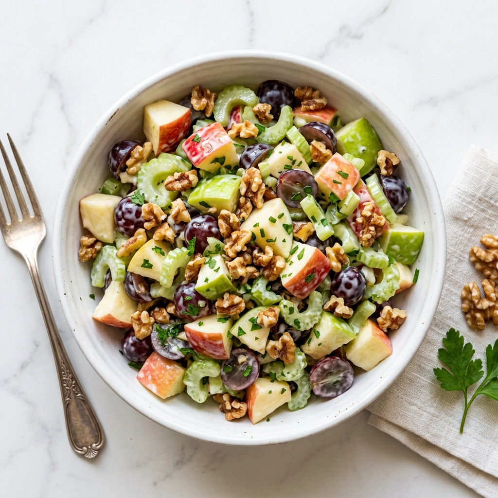 Waldorf Salad | Classic Apple Walnut Salad Recipe