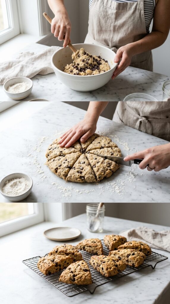 Banana Chocolate Chip Scones | Flaky & Easy Bakery Recipe