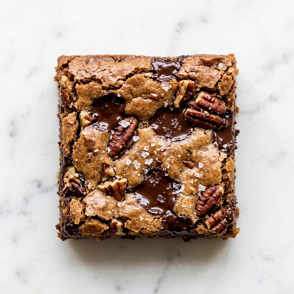 Chocolate Pecan Blondies | Chewy & Easy Bakery Recipe