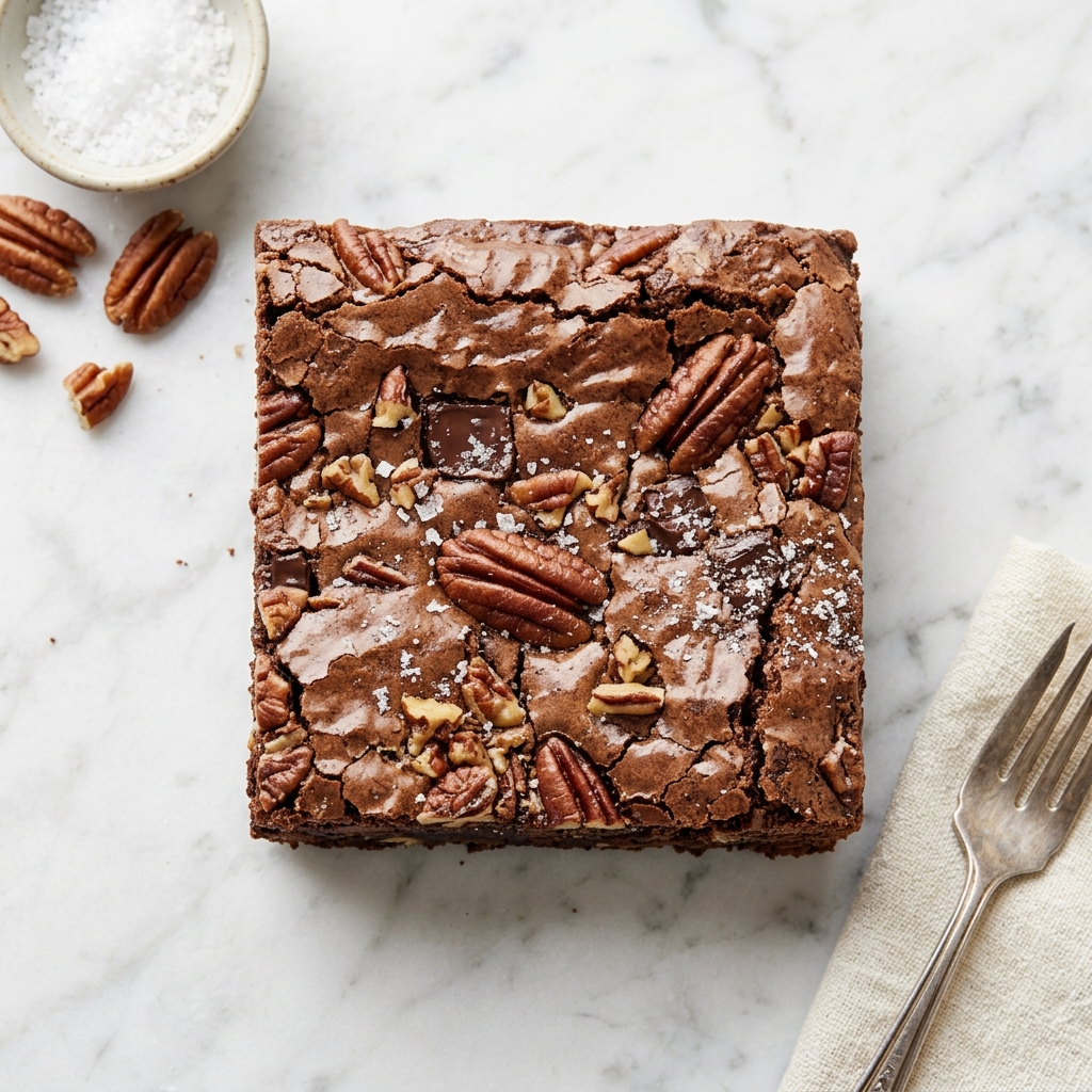 Fudgy Pecan Chocolate Brownies | Easy Homemade Recipe