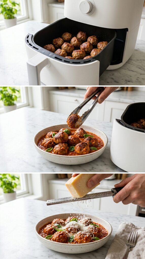 Easy Air Fryer Meatballs (Juicy Italian Recipe)