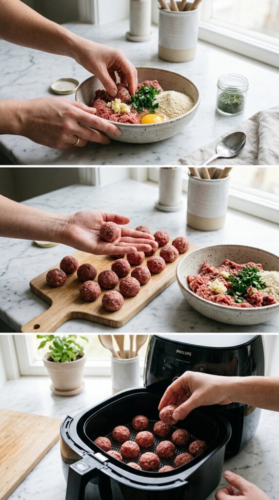 Easy Air Fryer Meatballs (Juicy Italian Recipe)
