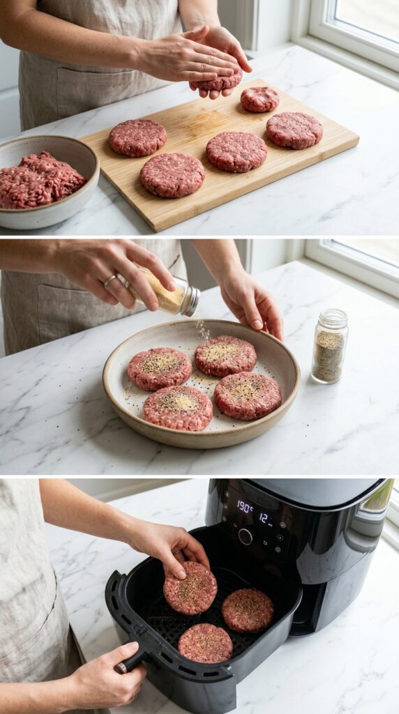 Easy Air Fryer Hamburgers | Juicy & Cheesy 20-Minute Recipe