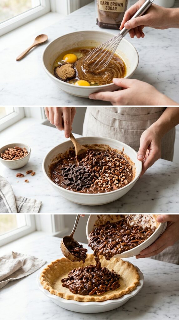 Chocolate Pecan Pie | Rich, Gooey & Easy Homemade Recipe
