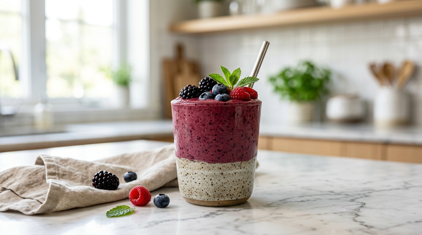 Mixed Berry Smoothie | Easy & Healthy 6-Minute Recipe